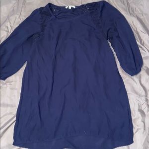 Blue Blouse with lace